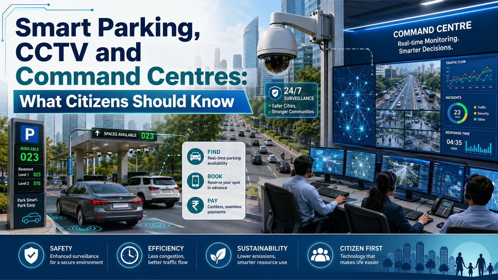 How Smart Parking, AI CCTV & ICCCs Are Transforming India’s Smart Cities?