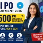 SBI PO Recruitment 2026 featured image showing 1,500 Probationary Officer vacancies with application deadline of July 8, 2026.