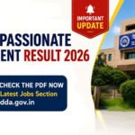 DDA Compassionate Appointment Result 2026