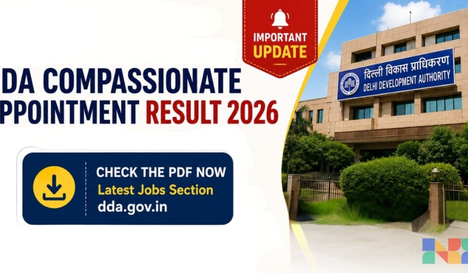 DDA Compassionate Appointment Result 2026