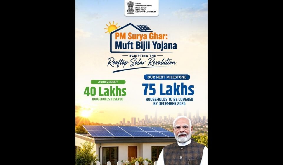 PM Surya Ghar Muft Bijli Yojana rooftop solar panels installed on Indian homes