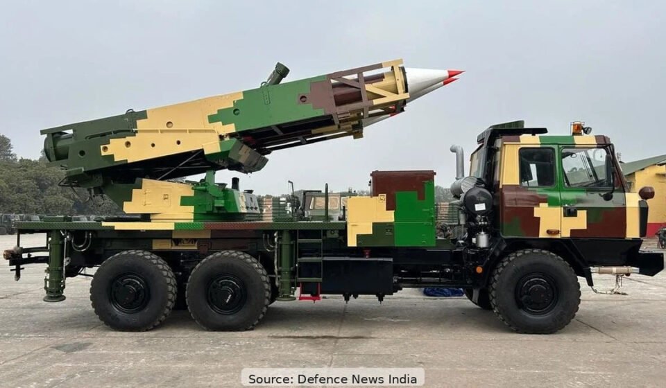 Vayu Astra-1 loitering munition launched from Suryastra rocket launcher for deep strike operations by Indian Army
