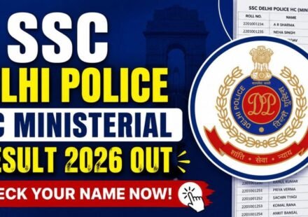 SSC Delhi Police HC Ministerial Result 2026